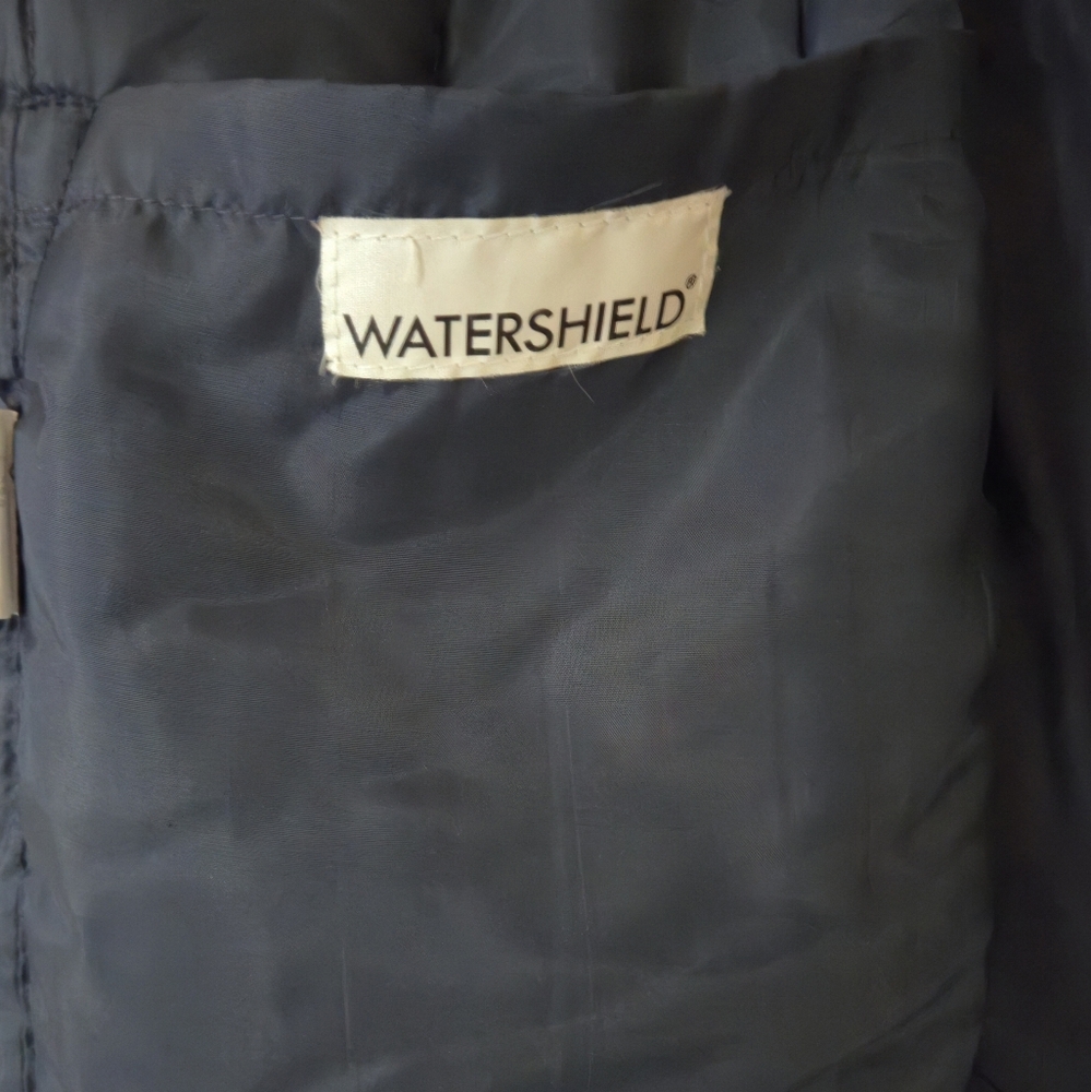 Rainbeater Vintage Navy Blue Raincoat Size 46 Mens L XL Trench Coat Dust Cover - Picture 10 of 16